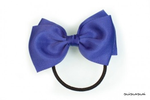 Medium Bow Ponytail Holder - Ink Blue