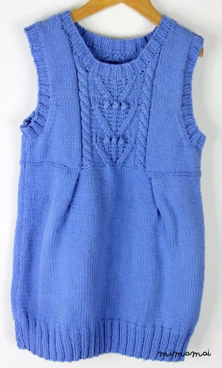 Sky blue knitted dress
