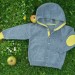 Hoody Cardigan - Dark Grey Mélange