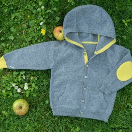 Hoody Cardigan - Dark Grey M&eacute;lange