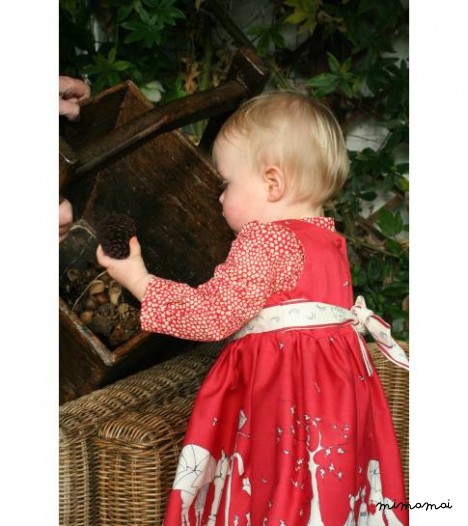 Izzy shirt Poppy print