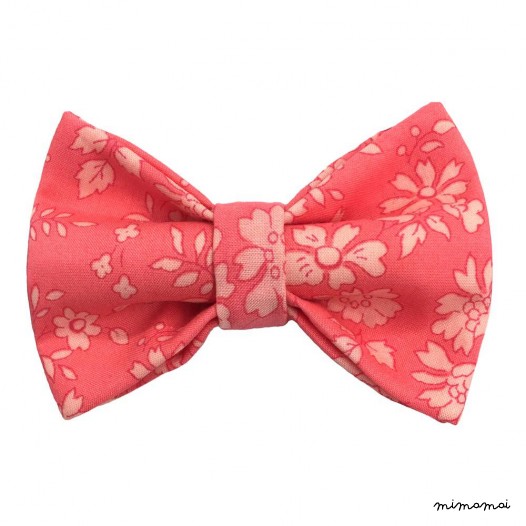 Child coral "Liberty" patternbow tie