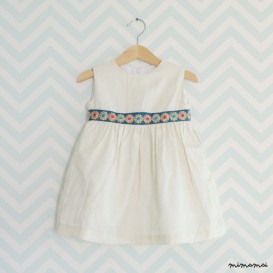Baby Girl Cream Dress, Floral