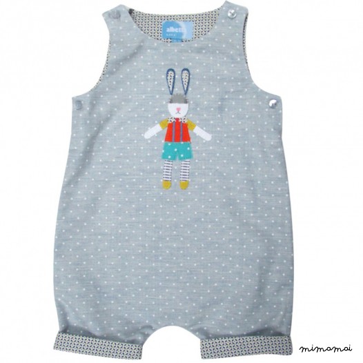 Patchwork Bunny Boy Dungarees