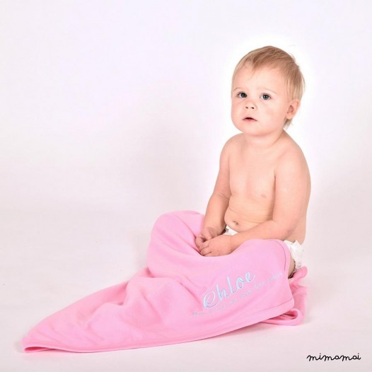 Personalised Pink Cotton Blanket