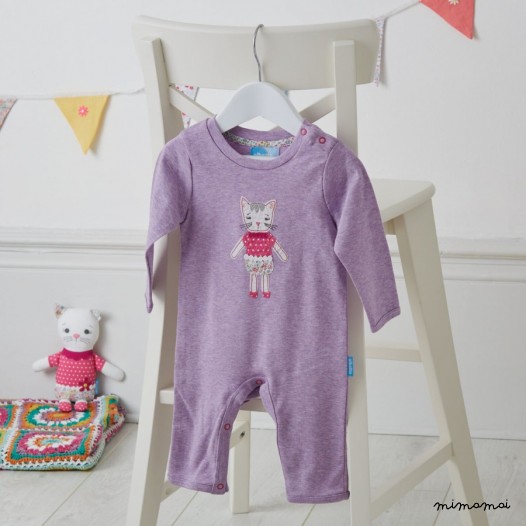 Patchwork Cat Babygrow