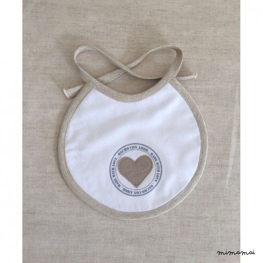 Babero impermeable Made With Love