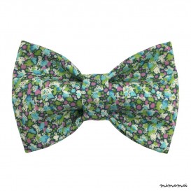 Child green "Liberty" pattern bow tie