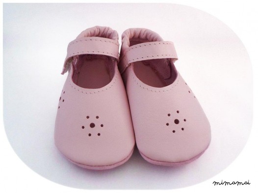 Scarpa suola morbida a mano in pelle - Sandalo, rosa, per bambine