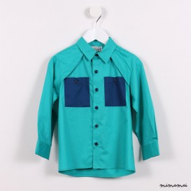 Long-sleeved Pockets Shirt green