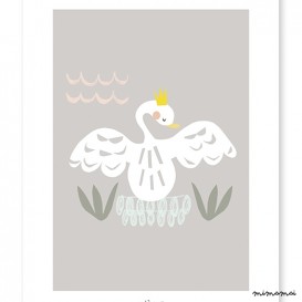 Affiche vintage cygne