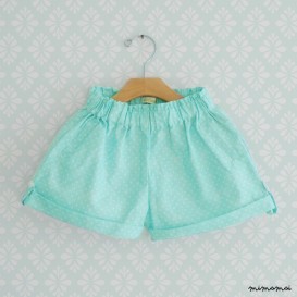 Polka dots Mint Shorts for girls