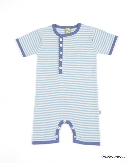 Billy Romper Teal Stripe