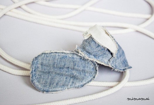 Linen baby slippers