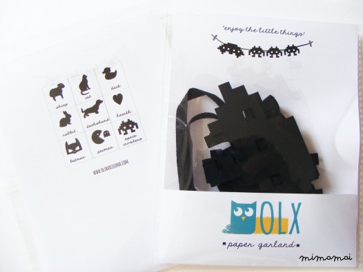 Black SWISS CROSS paper garland