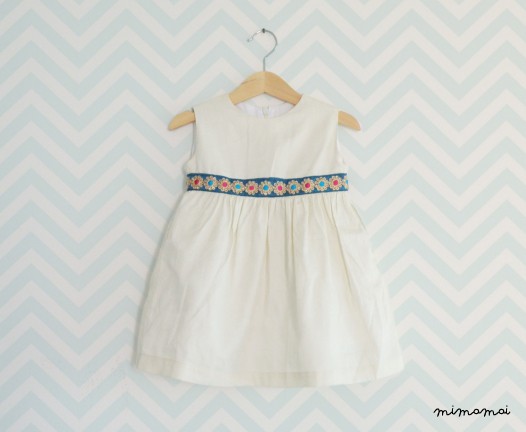 Baby Girl Cream Dress, Floral