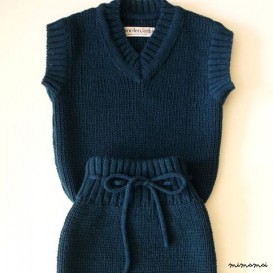 Babies/Children's knitted lambswool Vest and Diaper cover