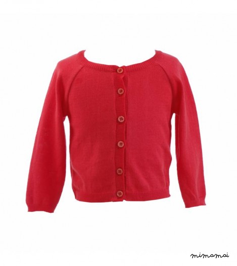 Classic cardigan raspberry