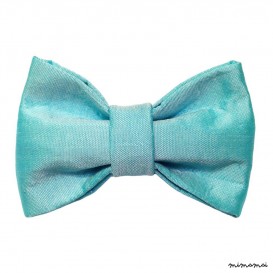 Child turquoise bow tie, wild silk