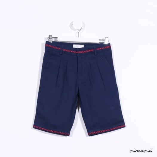 Shorts with Embroidery blue