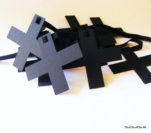 Black SWISS CROSS paper garland