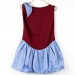 Ella dress in bordeaux and blue