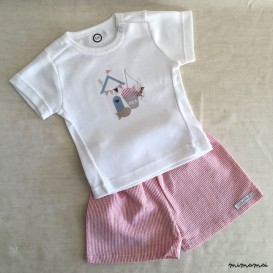 Conjunto camiseta y pantal&oacute;n corto Sea