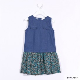 Two-Way Dress denim and green