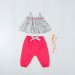 Infants Set of Summer ,Baby Girl Top & Pants Set ,Red baby set