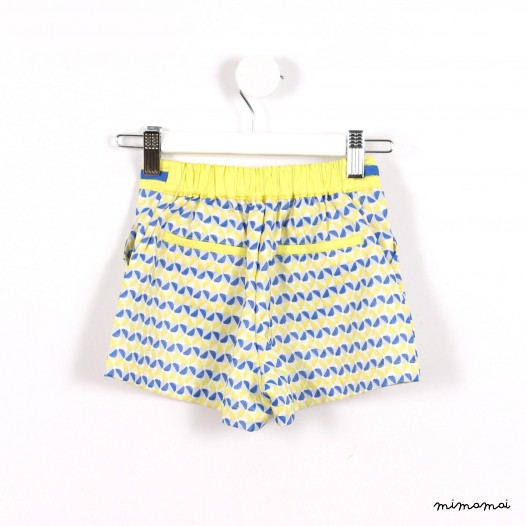 Easy-Tie Shorts yellow and blue