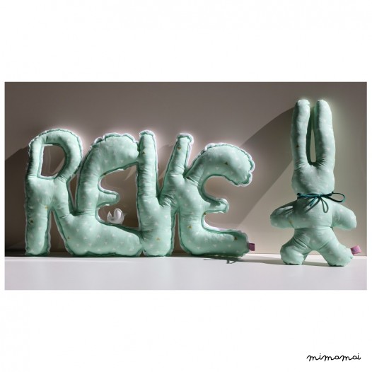Grand coussin mot "R&ecirc;ve" 55x28 cm