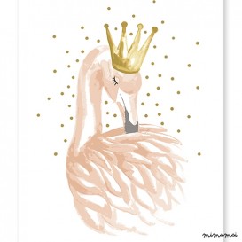 Affiche flamand rose et &eacute;toiles