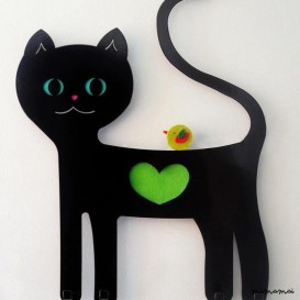 Perchero Gato Negro