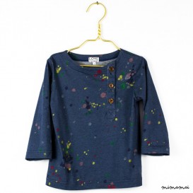 Caspar t-shirt in dark blue with the paint splatter print