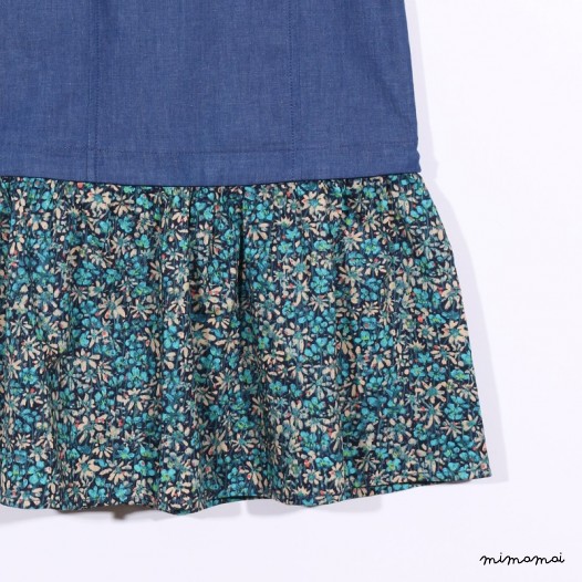 Two-Way Dress denim and green