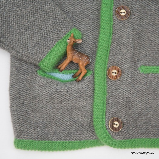 Oktoberfest Cardigan - Dark Grey M&eacute;lange
