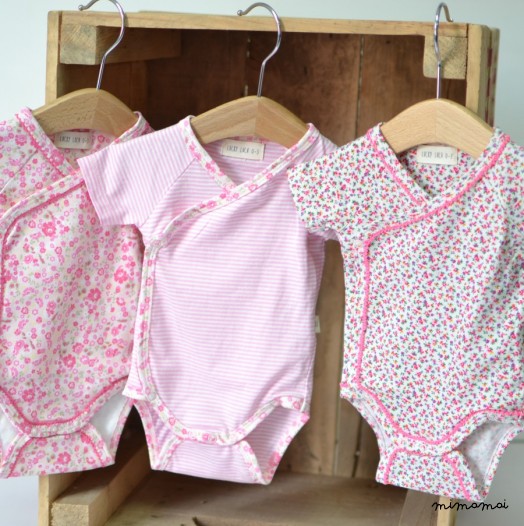 Set of 3 Pink Baby Vests