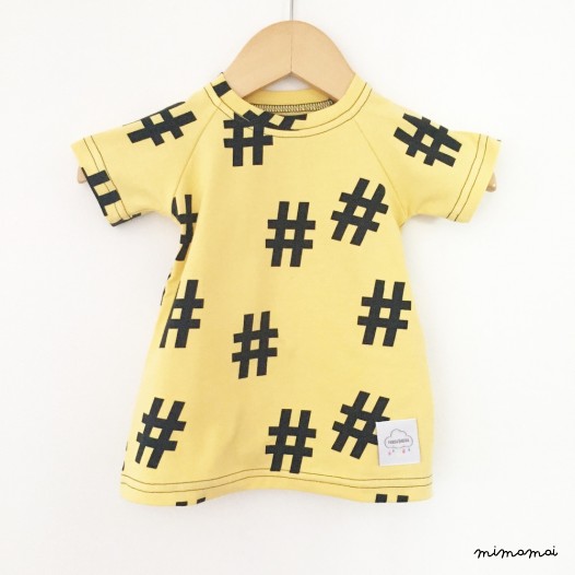 Organic hastag tunic dress