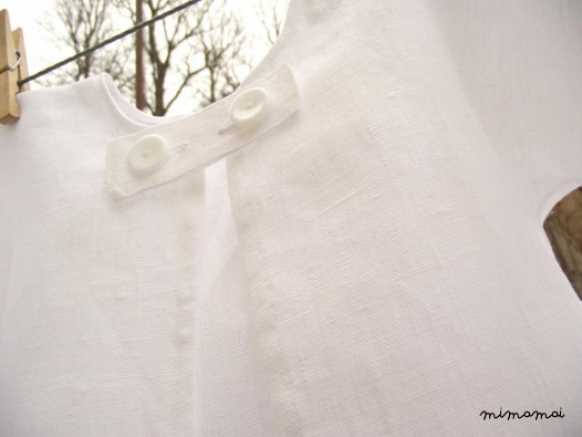 Natural linen baby jacket