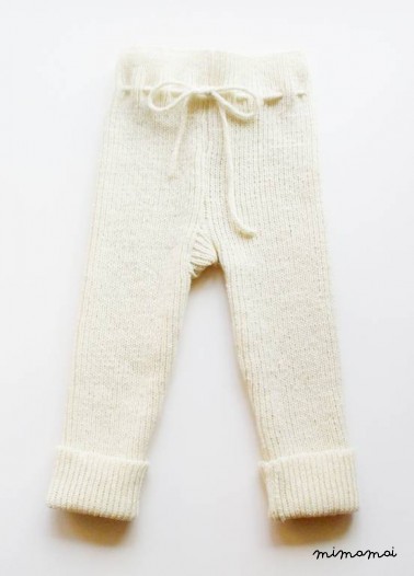 Infants/Children's knitted Lambswool high-waist Leggings