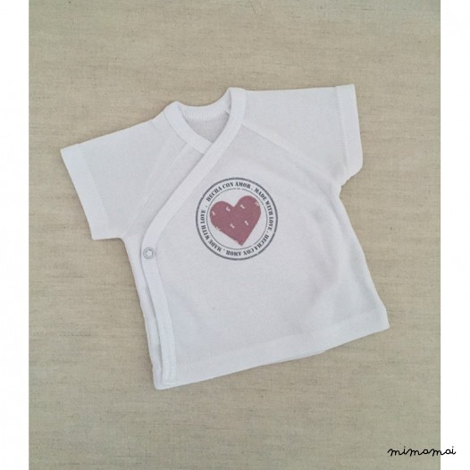 Conjunto camiseta manga corta y short Made with Love