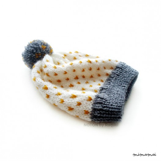 Babys pois berretto Beanie del bambino, inverno