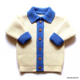 Babies/Children's merino wool collar Cardigan with oak buttons/toddlers/jacket/sweater