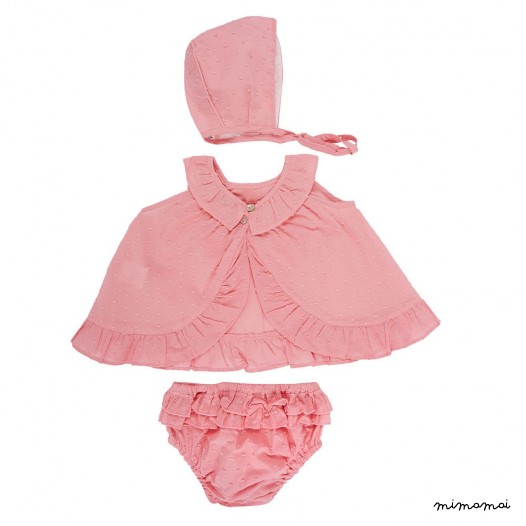 Infants Set of Summer Dresses Panties and Hat,Baby Girl Dress & Panties Set Pink Print