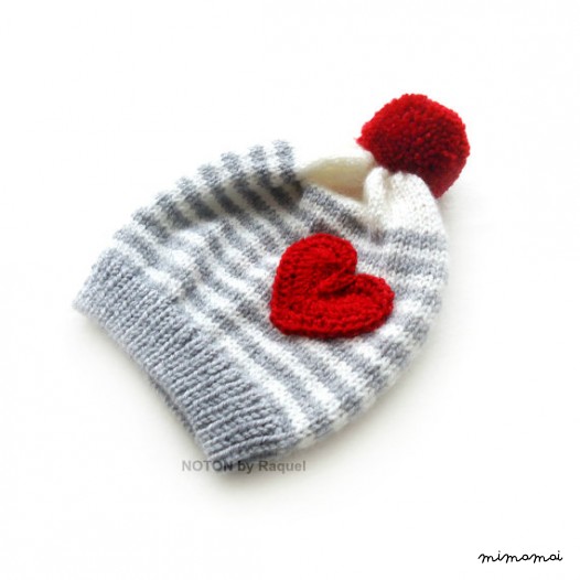 Cuore rosso Beanie, ragazze berretto, cappello di inverno del bambino