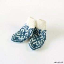 Wool baby socks - hand knit wool newborn socks - baby gift, baby