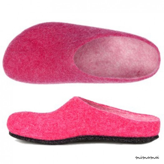 Filzpantoffel Merinowolle pink