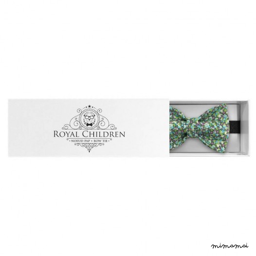 Child green "Liberty" pattern bow tie