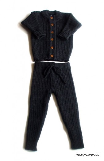 Babies/Children's lightweight merino wool cardigan and pants set