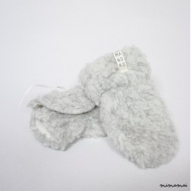 Woolen mittens with a string/ Tiny Thumbs mittens